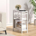 End Table Set of 2 for Small Space, 3-Tier Narrow Side Table - Image 9