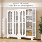 PAOFIN 61.02" Metal Display Storage Cabinet, Tall Kitchen Pantry Cabinets - Image 5