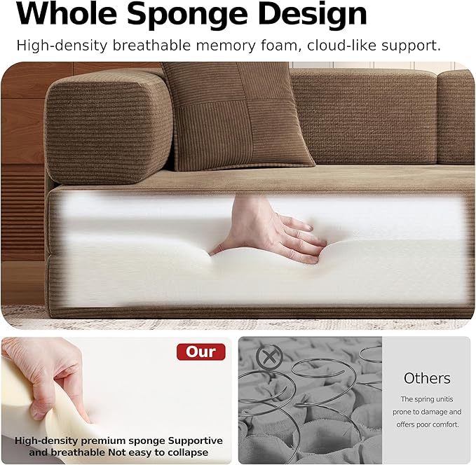 MoonSpeak 78.8''Sleeper Couch Bed - Image 4