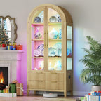 Vlsrka 71" Arched RGB Curio Cabinet by VlsrkaFurniture