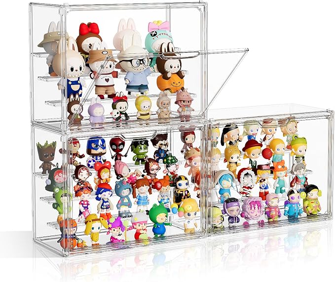 Clear Acrylic Display Case for Collectibles 4 Layer Hobby Figure Display Case by MSHOMELYDIRECT