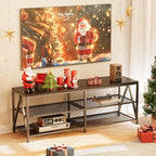 55 inch TV Stand with 3-Tier Open Shelf, Entertainment Center with Power - Image 3