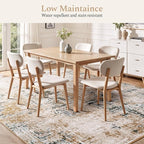 Rugflix 8x10 Area Rugs for Living Room, Washable Brown Grey Large Rug | Machine - Image 3