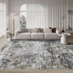 Aelenmu 10x14 Area Rugs for Living Room Dining Room Washable Black Gold | Soft - Image 9