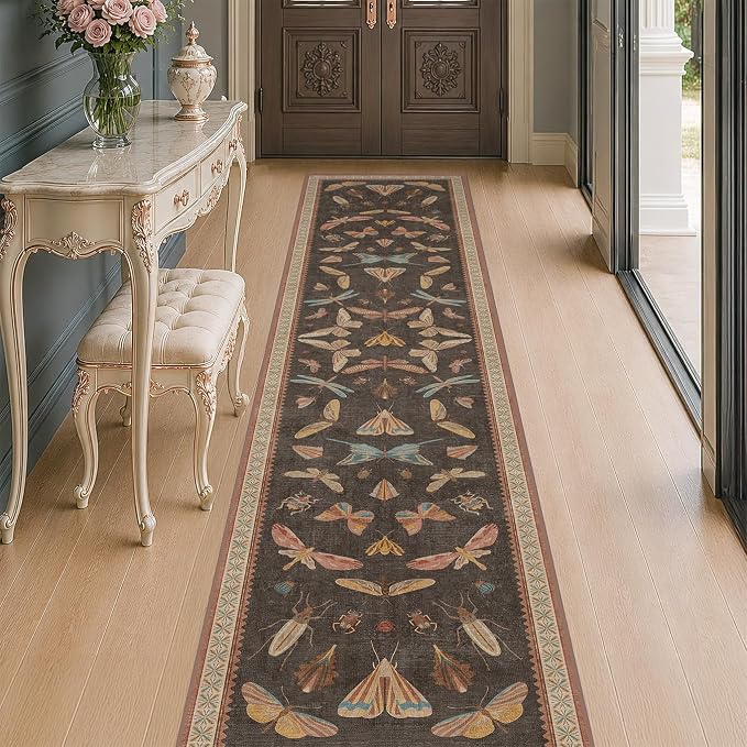 2x10 Hallway Runner Rug, Stain Resistant Non Slip Kitchen Floor Carpet by HazoHaus