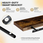 Acovy 40 Inch Floating Shelves, 9.3" Deep Floating Shelf Wall Mounted, Rustic - Image 7
