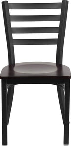 Flash Furniture HERCULES Series Black Ladder Back Metal Restaurant Chair - Image 6
