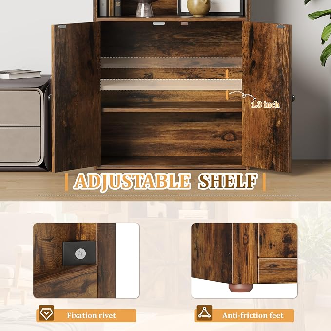 Furniwell Industrial Bookshelf and Bookcases - Image 6