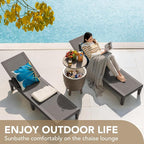 Devoko Outdoor Chaise Lounge Chair Set of 2 - Image 5