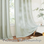 RYB HOME Linen Semi Sheer Curtains - Image 5