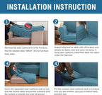 H.VERSAILTEX 4 Piece Stretch Sofa Covers - Image 7