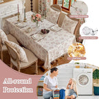 VClife Shabby Chic Pink White Floral Tablecloth - Image 8