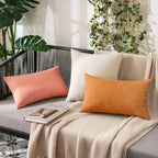MIULEE Pack of 2 Decorative Outdoor Solid Waterproof Throw Pillow Covers Spring - Image 5
