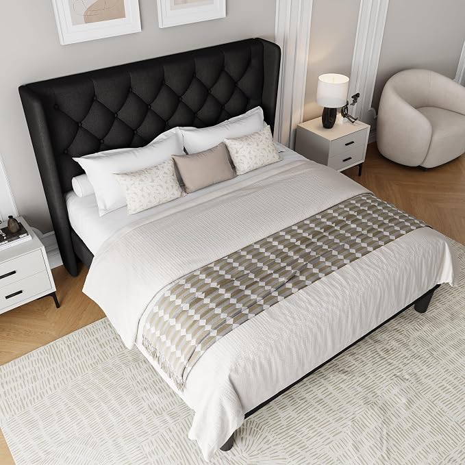 Einhomn Black Platform Bed Frame Full Size - Image 8