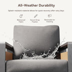 Aoxun Aluminum Patio Furniture Set, 7 Seats Luxury Metal Patio Furniture - Image 6