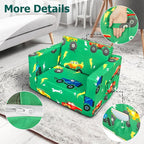 Kids Couch, 2-in-1 Kids Fold Out Sofa, Convertible Toddler Couch to Lounger - Image 7