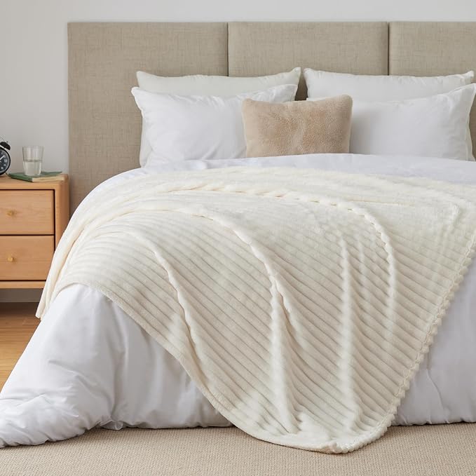 BEDELITE Ribbed Fleece Throw Blanket - Image 8