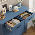 HORSTORS Kitchen Storage Cabinet, Modern Farmhouse Buffet Cabinet - Image 6