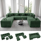 MONVANE Modular Sectional Sofa, Oversized 8 Seat Convertible U Shaped Couch by MONVANE
