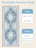 SERISSA 2x5 Washable Non Slip Boho Runner Rug - Image 6