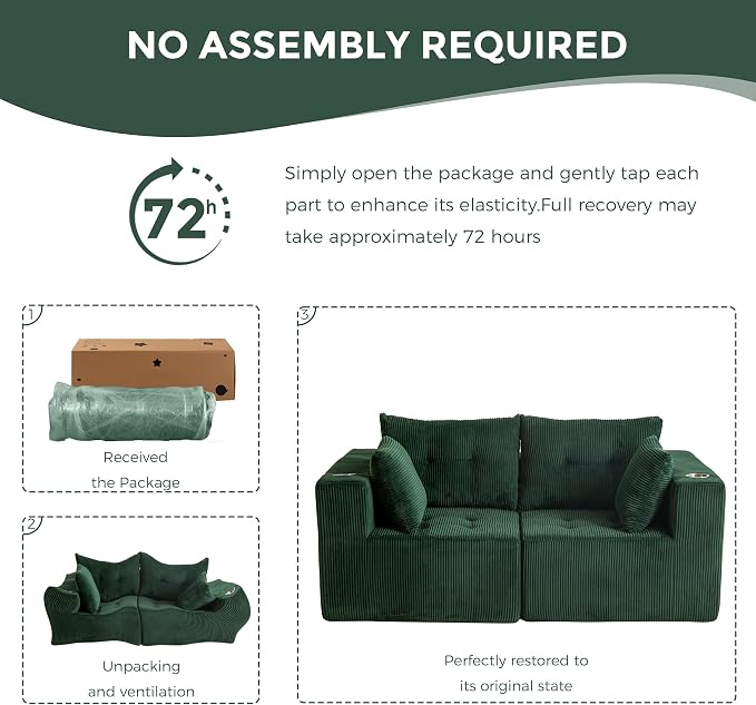 MAXYOYO Modular Sectional Sofa Couch, Loveseat Boneless Cloud Couch - Image 6