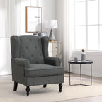 Accent Chair for Living Room, Mid Century Modern Upholstered Armchair, Wingback - Image 8