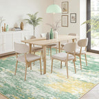 8x10 Area Rug for Living Room, Abstract Washable Large Rugs, Light Green | Soft - Image 3