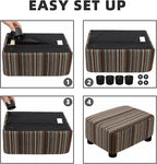 CAROLMADE Small Foot Stool Ottoman Footstool - Image 7