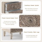 SUNBURY Nightstand w 2 Drawers, End Table Living Room Small Side Table - Image 4