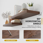 Acovy 16 Inch Floating Shelves, 9.3" Deep Floating Shelf Wall Mounted, Rustic - Image 7