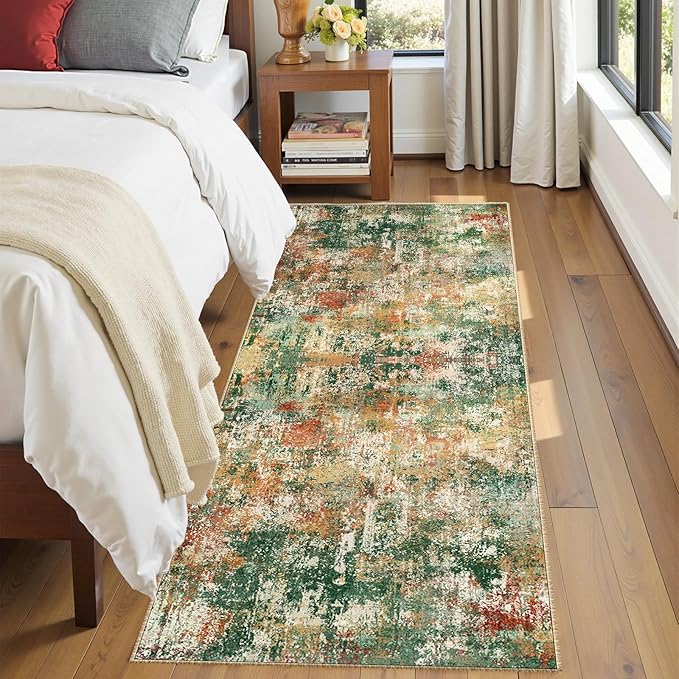RELEANY Washable Runner 2'x6' Abstract Area Rug - Image 3
