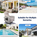 ZZW Outdoor Recliner Chair, Wicker Patio Recliners - Image 8