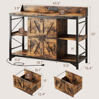 44" File Cabinet, Lateral Filing Cabinet - Image 2