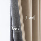 MIULEE Velvet Curtains 52x90 inches 2 Panels Cream Beige Blackout Curtains | - Image 6
