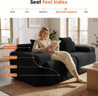 83.5" Boneless Loveseat Couch, Cloud Comfy Couches - Image 7