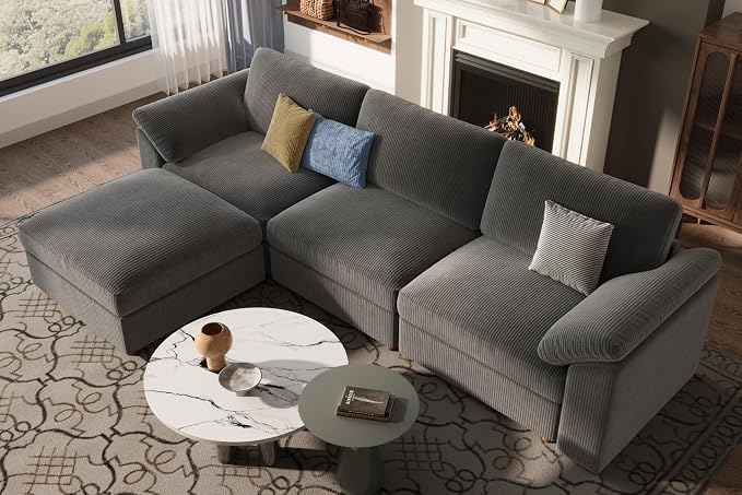EASE MOOSE Oversized Sectional Modular Sofa, Large L Shape Sectional Couch Wide by EASEMOOSE