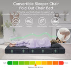 Folding Sofa Bed, 4 in 1 Convertible Sleeper Chair - Image 3