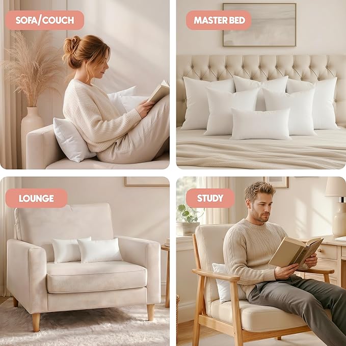 Utopia Bedding 12x20 Pillow Inserts, 2 Pack | 100% Virgin Filling, Indoor - Image 5
