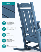 SERWALL HDPE Outdoor Rocking Chair - Image 6