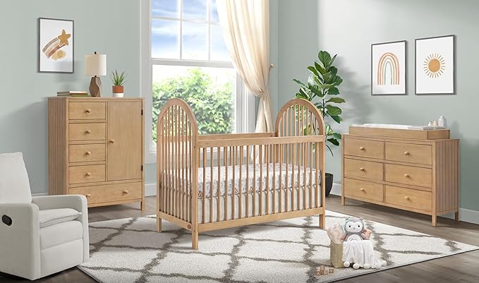 Soho Baby Everlee Convertible Island Crib, Honey Wood - Image 2