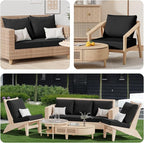8Pcs Outdoor Cushion Covers, Stretch Patio Furniture Couch Chair Slipcovers | - Image 8