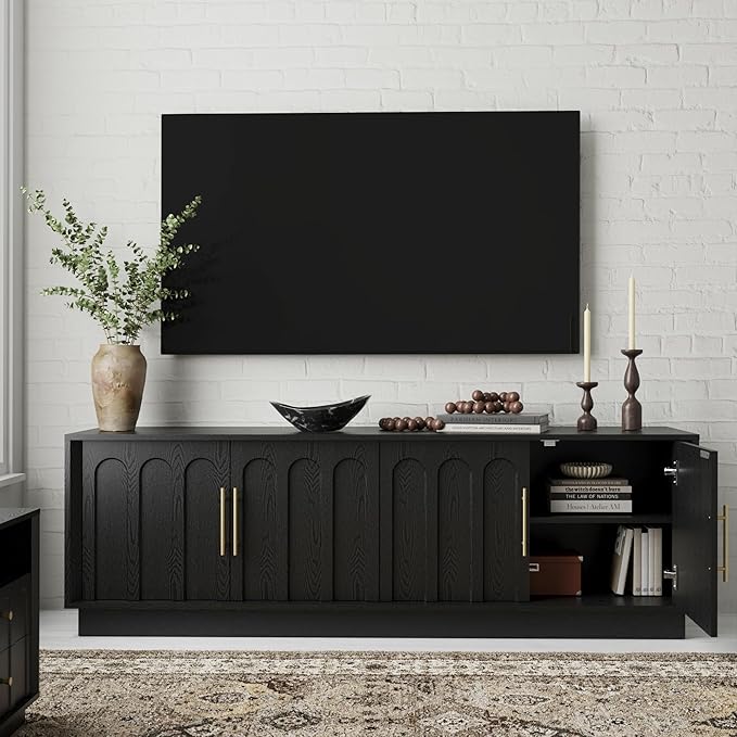 FORTUNETEC TV Stand for 75 Inch TV, Minimalist Media Console - Image 4