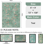 DUKINO 6x9 Area Rug, Washable Animal Living Room Rug Non Slip, Teal | Soft - Image 2