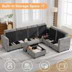 104'' V Shaped Modular Sofa, Sectional Couch - Image 3