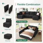 HONBAY Modular Sectional Sofa L Shaped Sectional Couch - Image 4