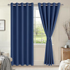 Blackout Curtains for Bedroom, 60 x 84 Inches Long, 2 Panels | Thermal by Hiasan