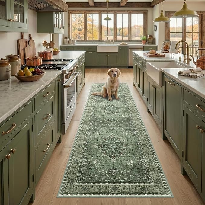 RELEANY Washable Area Rug, Runner 2'x8', Water Repellent, Pet Friendly by RELEANY