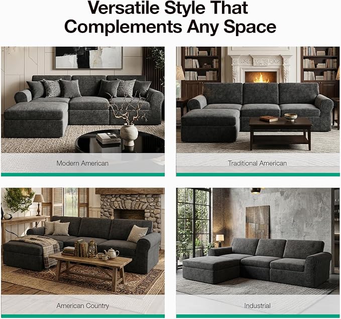 Novilla 108" Modular Sectional Sofa, Modular Sectional Couches - Image 20