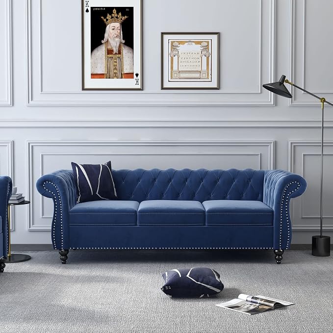 QHITTY 2 Piece Living Room Set, Sectional Chesterfield Sofa Chair Contemporary - Image 8