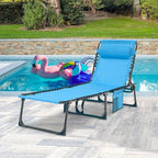 Patio Lounge Chair Folding Chaise Bed - Image 2